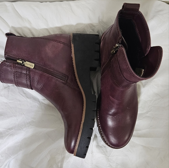 Blondo maroon low wedge winter boots size 7 - Picture 2 of 8
